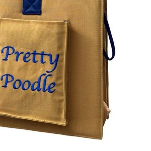 Bolso Tote Elegante para Mujer con Letras Griegas Bordadas, Bolso de Mano Inspirado en Hermandades con Diseño Decorativo y Bolsillo 3D - Product Image 3