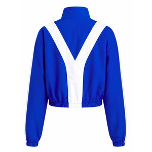 Zeta Phi Beta Women's Color Block Nylon Windbreaker <b>Set</b> ZPB Blue And <b>white</b> Zip Up Jacket Wide Leg Joggers Casual Sport Outfit - Product Image 3