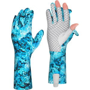 Gants de pêche légers avec protection UV, tissu respirant et renfort durable du paume - Product Image 6