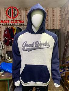 Sweat à capuche d'hiver en molleton 100% coton, coupe classique, broderie chenille de haute qualité, sur mesure - Product Image 6