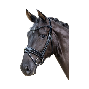 Bridon de chasse plat pour cheval avec rênes lacées, fournisseurs dans le monde entier, couleur marron - Product Image 3