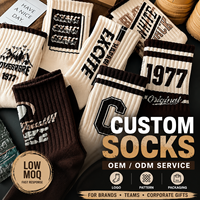 Chaussettes en coton jacquard personnalisées, douces et confortables, décontractées, pour hommes, printemps, support OEM, fabricant de marque privée