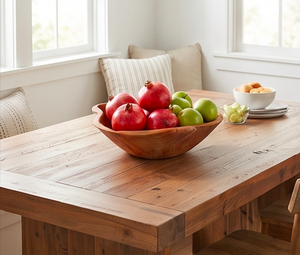 Tazón de Madera de Olivo Hecho a Mano, Pulido, con Vetas Naturales, Plato para Servir, Estilo Rústico, Decoración de Cocina y Vajilla - Product Image 4
