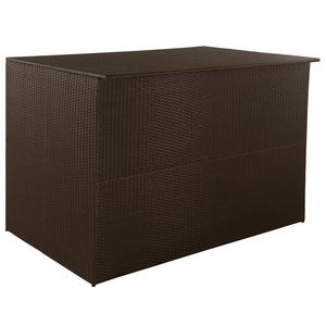 Scatola portaoggetti in Poly Rattan marrone 59 "x 39.4" x 39.4" - Product Image 1