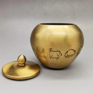 Frascos de Jengibre Minimalistas de Metal Estándar, Bañados en Oro, Brillantes y Pulidos, Contenedores Decorativos y de Almacenamiento de Alimentos de Diseño Único - Product Image 4