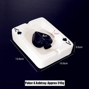 Creative Poker Black Smokeless Aluminum Square Ashtray Portable Modern American Style Decorative Cigar/Cigarette Holder for - Product Image 3
