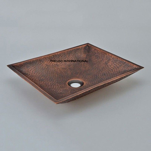Fregaderos Decorativos de Cobre Premium a Precio Accesible, Hechos a Mano con Aspecto Antiguo para un Baño Elegante, Textura Martillada - Product Image 5