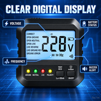AC10 Detektor Penguji Soket Listrik Detektor Fase Polarisasi Steker Garis Nol Pemeriksa Fase Multimeter Penguji Digital Voltmeter
