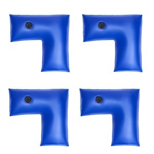 Paquete de 4 tubos de agua para piscina de esquina de 22.4 x 22.2 pulgadas, tapa de rosca a prueba de fugas para invierno, PVC de alta resistencia de 0.4 mm, cubiertas y enrolladores para piscinas Cold-R - Product Image 1