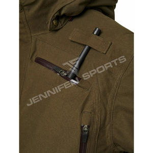 Veste de chasse pour homme en toile de coton 100% multi-poches, résistante à l'eau, pour le camping en plein air en hiver, vente chaude - Product Image 2