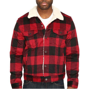 Fashion Camouflage Plaid Breathable Windproof Reversible Polyester/Cotton Heavy Lined Vintage <b>Flannel</b> <b>Jacket</b> Front Chest Men - Product Image 6