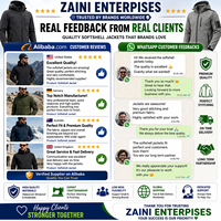 Chaqueta Softshell Premium ZAINI de 300 GSM para Hombre, con Capucha, Transpirable, Ecológica, Resistente al Viento, Tejido Elástico de Poliéster para Otoño