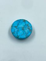 Turquoise bleue naturelle ronde 20 mm CTS-23.85 pour pendentif, pierre brute, approvisionnement en vrac d'Inde, exportateur à prix imbattable