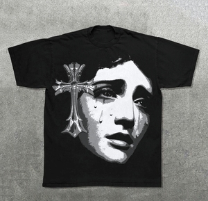 Camiseta de hombre con logo personalizado, corte holgado, 100% algodón, 280 g/m², cuello redondo acanalado, hombros caídos, estilo streetwear, tallas grandes. - Product Image 2