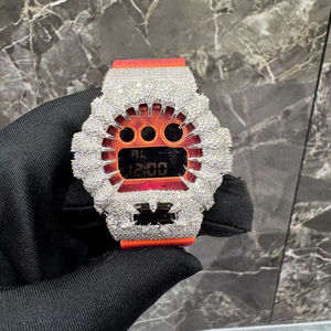Montre numérique de luxe DW6900 personnalisée style Hip Hop, sertie de diamants, montre de mode urbaine, montre G-Shock - Product Image 1