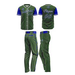 Uniformes de Béisbol Personalizables, Transpirables, 100% Poliéster, Antibacterianos, Camisetas/Pantalones Cortos Unisex, Ropa Deportiva al por Mayor para Hombre - Product Image 1