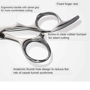 Ciseaux de coiffure professionnels en acier inoxydable, lame tranchante, pour droitiers, manche long, ciseaux de coupe de cheveux professionnels pour salon - Product Image 6