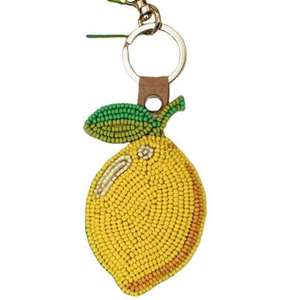 Multi-Stranded Leather Keychain Beaded <b>Bag</b> <b>Charm</b> Vintage Inspired Decorative <b>Charm</b> for Handbag Backpack Classic Fruit Pattern - Product Image 3