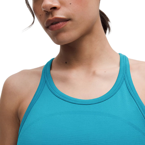 Top Corto Asimétrico para Mujer, Suave y Elástico, de Punto a Rayas, con Cierre - Product Image 3