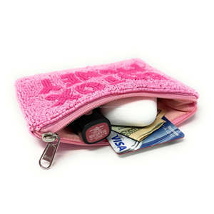 Monedero de lujo con cita divertida y cuentas, bolsa para dinero estilo Botox, mini cartera personalizada con cuentas de semillas, bordado hecho a mano, regalo bohemio al por mayor - Product Image 2