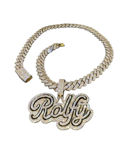 VVS D Color Moissanite Diamond Charm <b>Custom</b> Gold Plated Hip Hop Iced Pendant Letter <b>Name</b> Classic Design Party Jewelry Unisex - Product Image 1