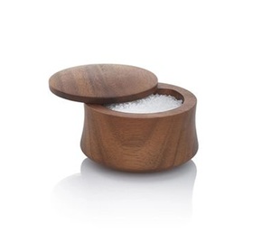 Contenedor de Sal y Pimienta Hecho a Mano en India, de Madera de Acacia, Pino y Mango, Diseño Minimalista para Preservar la Frescura - Product Image 2