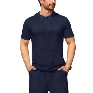 Ensemble de survêtement décontracté pour homme en coton doux, idéal pour l'été, le sport, l'entraînement et le quotidien - Product Image 1