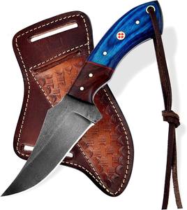 Cuchillo de Supervivencia Fijo de Acero al Carbono Forjado a Mano con Hoja de Punta Caída y Mango Ergonómico de Madera para Camping y Bricolaje OEM/ODM - Product Image 1