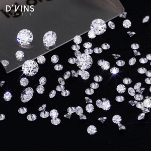 เพชร D'vins Jewels ราคาขายส่ง เพชรเลี้ยงในห้องปฏิบัติการ ขนาดเล็ก 1.3-2.0 มม. ทรงบริลเลียนท์ สี D เครื่องประดับชั้นดี แหวนกริลล์ - Product Image 2