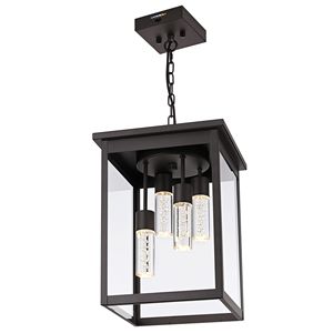 Luminaire suspendu extérieur intégré LED 5CCT de grande taille avec ampoules pour véranda, patio, cour, jardin - Product Image 3