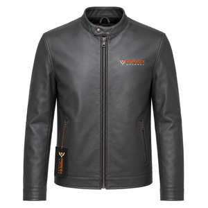 FABRINEX APPAREL <b>Men's</b> High Street Style Waterproof Leather <b>Jacket</b> Eco-Friendly Breathable Winter Loose Fit Unique Fashion - Product Image 4