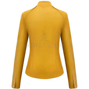 แจ็คเก็ตหนังผู้หญิงกันลมรุ่นล่าสุดขายส่ง แจ็คเก็ตหนังผู้หญิงกันน้ำขายดีที่สุดสำหรับขายออนไลน์ - Product Image 2