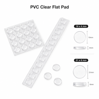 Butoirs plats transparents en PVC pour meubles, protection antichoc de surface 21x6mm