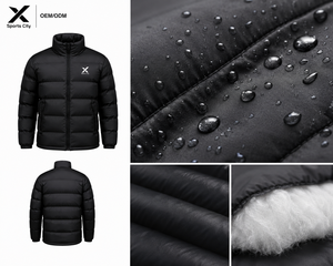 Vestes matelassées ultra-légères à col montant X Sports City, isolation premium, hydrofuges, coupe-vent, maintien de la chaleur, OEM/ODM - Product Image 4