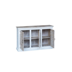 ตู้ข้างไม้มะม่วงอินเดียแบบโมเดิร์น  รักษ์โลก  แบบประกอบได้  3 ประตู  สำหรับห้องนั่งเล่น ห้องรับประทานอาหาร โรงแรม  สีขาวธรรมชาติ - Product Image 4