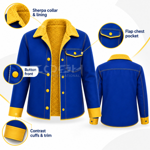 Cosh International Sisterhood Sorority High Quality Winter Fashion Jacket Faux Leather Sherpa Lining Shearling Collar Warm <b>Coat</b> - Product Image 6