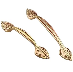 Tirador elegante de diseño elegante, herrajes de puerta de Metal de latón moderno, precio de fábrica, tirador de armario y tirador de cajón de cocina - Product Image 1