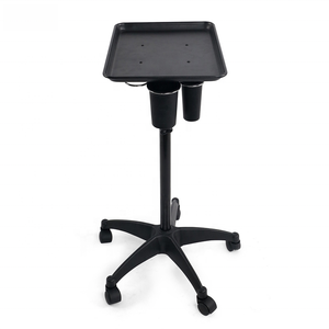 Modern Stainless Steel Black Heavy-Duty Dyeing Bracket Cart Single Layer Thickened Hairdressing <b>Tool</b> Salon <b>Trolley</b> Commercial - Product Image 4