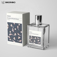 Ensemble de flacon de parfum en verre personnalisé avec vaporisateur et boîte cadeau assortie |   Emballage de parfum minimaliste 30ml 50ml 100ml OEM Marquage à chaud