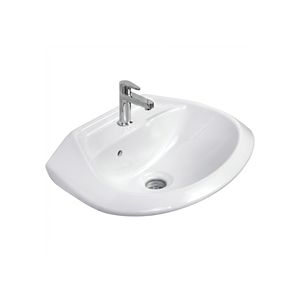 Lavabo rond écologique pour hôtel et villa, installation encastrée - Product Image 1