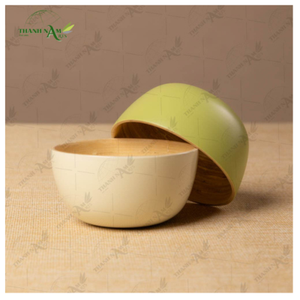 20% de réduction en stock – Bol en bambou jetable moderne et coloré, prix de gros, écologique, pour salade de fruits - Product Image 4