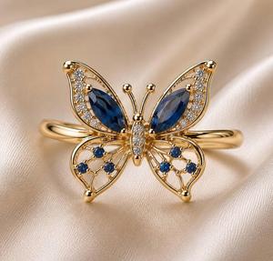 Bague en Moissanite Plaqué Or pour Femme – Vente en Gros, Idéale pour Fiançailles et Anniversaire – Disponible à la Vente - Product Image 4