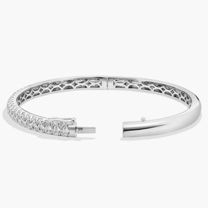 Radiance Pavé Diamond <b>Bangle</b> <b>Bracelet</b> in White Gold - Product Image 3