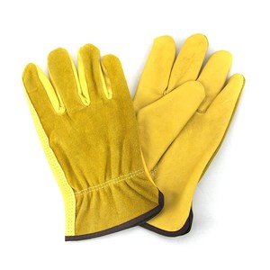 Guantes de cuero de cabra, guantes de mecánico, guantes de cuero resistentes, guantes de trabajo con protección contra impactos, guantes de cuero de cabra de alto rendimiento - Product Image 4