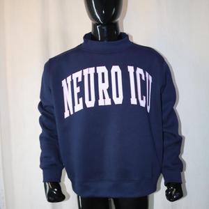 Sudadera NEURO ICU Mock Neck 450 GSM con nombre personalizado, bordado en aplique, corte holgado, 100% algodón, felpa francesa. - Product Image 2