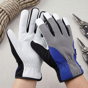 Gants de mécanicien en cuir de chèvre de haute qualité, avec poignet élastique, respirants, résistants à la chaleur, robustes, pour la sécurité industrielle, doux - Product Image 6