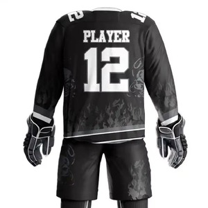 Conjunto de Uniforme de Hockey sobre Hielo para Hombre, Diseño Exclusivo, Servicio OEM, Transpirable, Secado Rápido, Antibacterial, 100% Poliéster, Calidad Superior - Product Image 6
