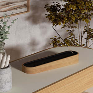 Porta Incienso de Madera con Tapa Gris para Incienso en Barra, Uso en Aromaterapia, Material de Bambú para Todas las Estaciones - Product Image 5