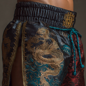 Pantalones Cortos de Muay Thai 100% Poliéster Satinado para Hombre, Ropa de Entrenamiento de Boxeo, MMA, Artes Marciales - Product Image 4