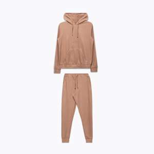 Conjunto Deportivo de Dos Piezas para Mujer, Color Marrón, Sudadera con Capucha y Pantalones Jogger, Ropa Deportiva Informal para Gimnasio y Uso Diario - Product Image 6